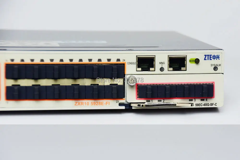 Zxr10 5928e-fi-ac 24 шт. SFP Порты включает переключатель 1 шт. или 2 шт. AC Мощность, С 59ec-4ge-sf или 59ec-4xg-sf-c карта восходящего