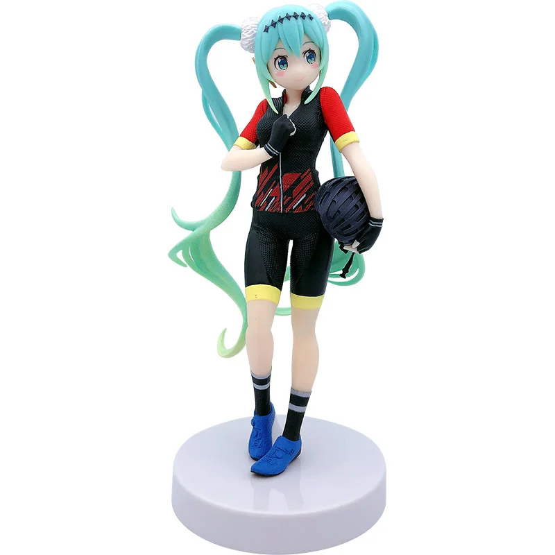 

21cm Original Anime figure EXQ Hatsune Miku 2018 Racing TeamUKYO Ver PVC Action figure Cute girl Model toy with box