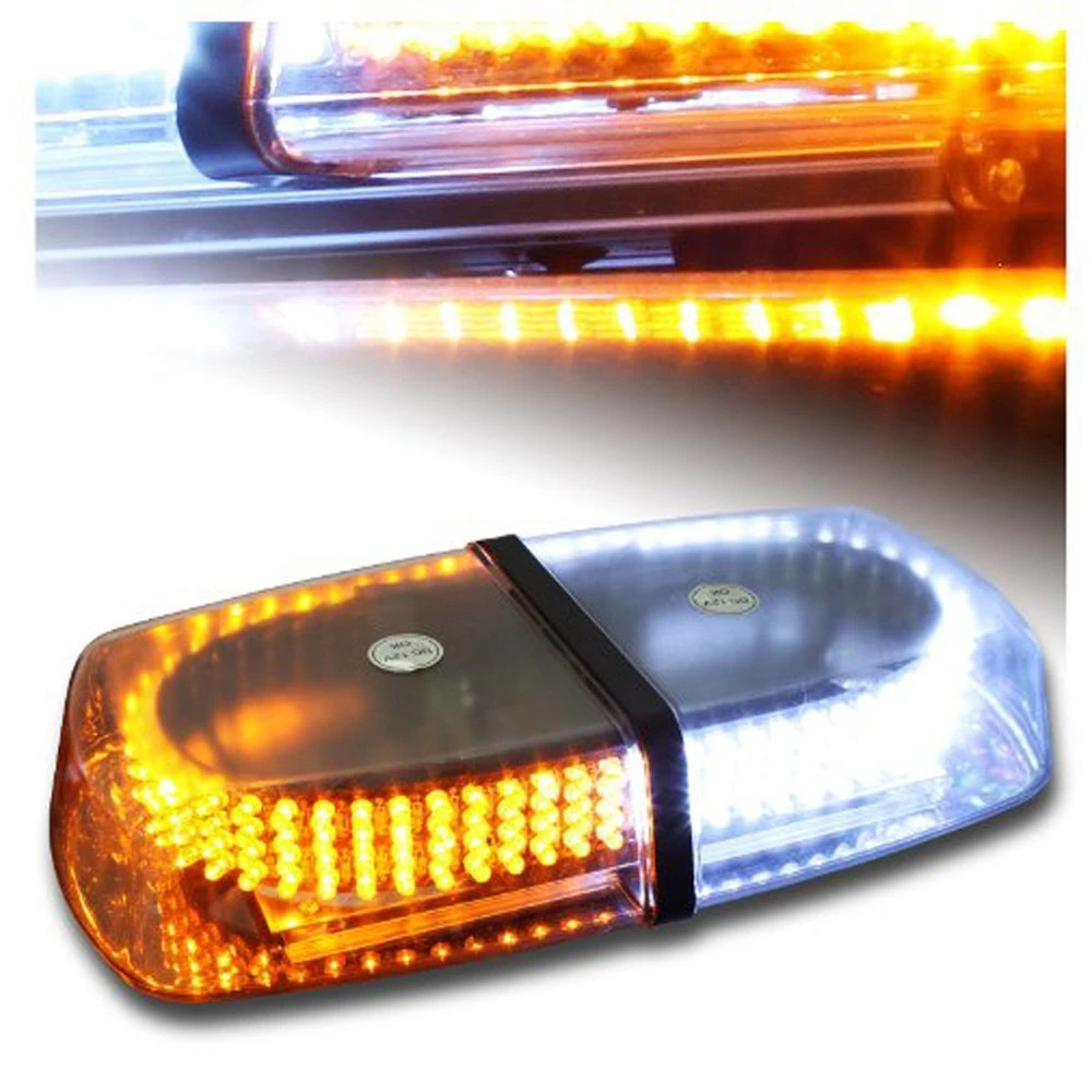 White & Amber Emergency Hazard Warning LED light Car Truck motorcycle