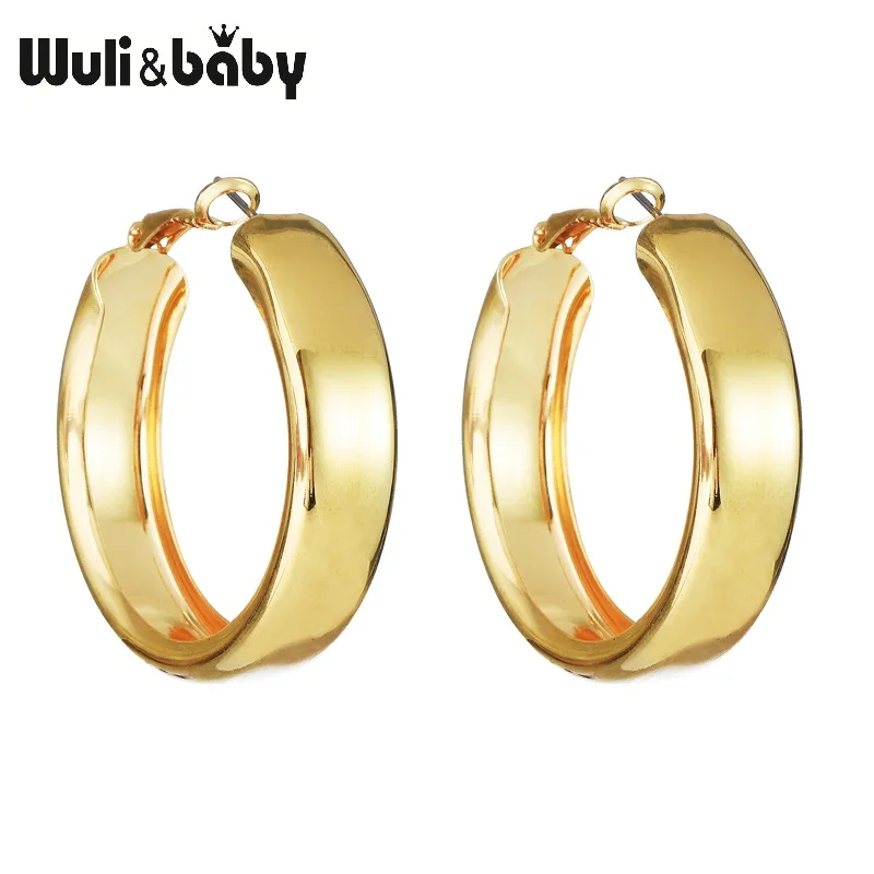 A Wuli& baby, пять дизайн, медные серьги-кольца, женские модные серьги, ювелирные изделия - Окраска металла: A