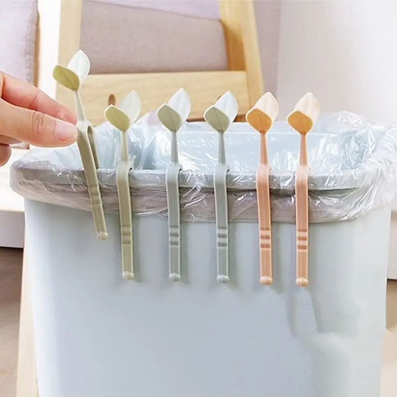 

3Pcs Creative Bud Garbage Bag Clip Holder Non-Slip Fixed Clamp Plastic Dustbin Rubbish Basket Office Home Supply