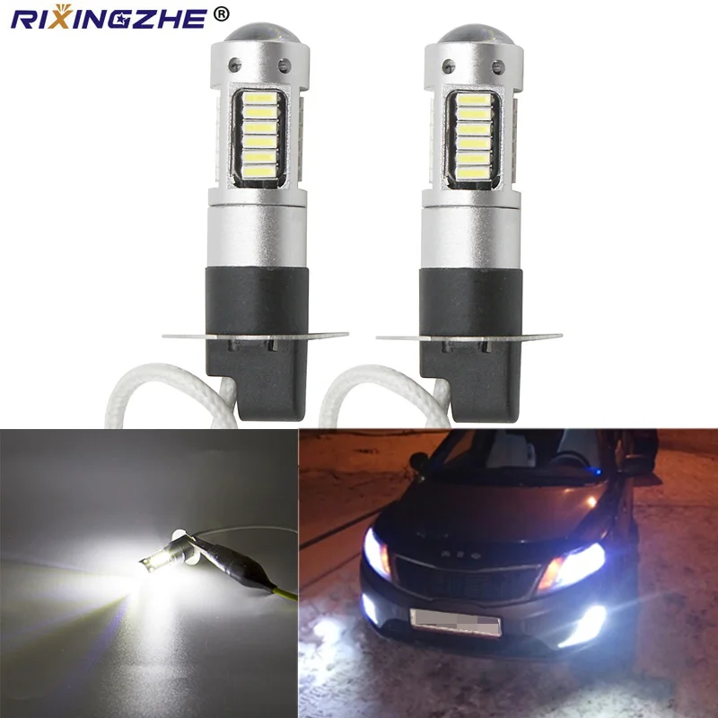 2pcs car H3 LED 4014 30 SMD Auto led bulbs Car Light Fog lights parking