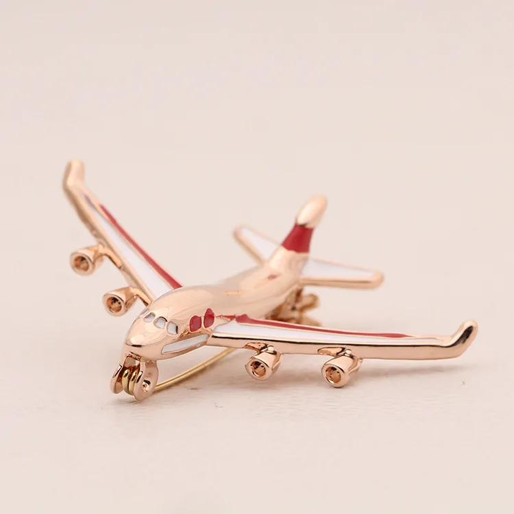 

Plane Brooch Women Aircraft Safety Pin Metal Badges for Dresses Hat Cap Collar Christmas Suit Coat Sweater Broches Bijou Brosche
