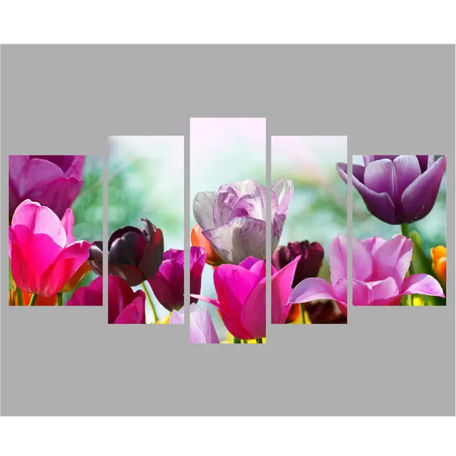 Canvas wall art 5 pcs modern wall pictures for living room cheap oil