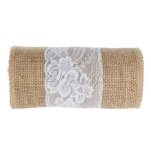 1 шт мешковины свадебный стул створки 6 ''x 94'' ручной работы лента из мешковины с кружевной галстук-бабочка для вечерние деревенская Свадебная вечеринка Декор