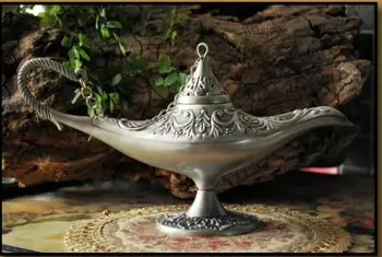 

retro classic tin medium size metal alading magic lamp metal craft for home decoration accessories kids gifts A39