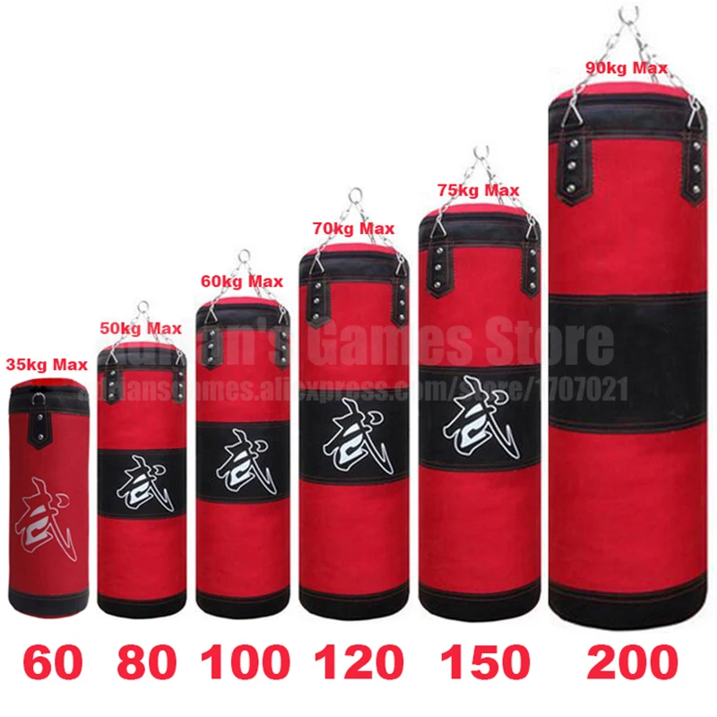60/80/100/120/150/200см боксерская груша утолщенной холст boxing bag для тренировки Пробивание
