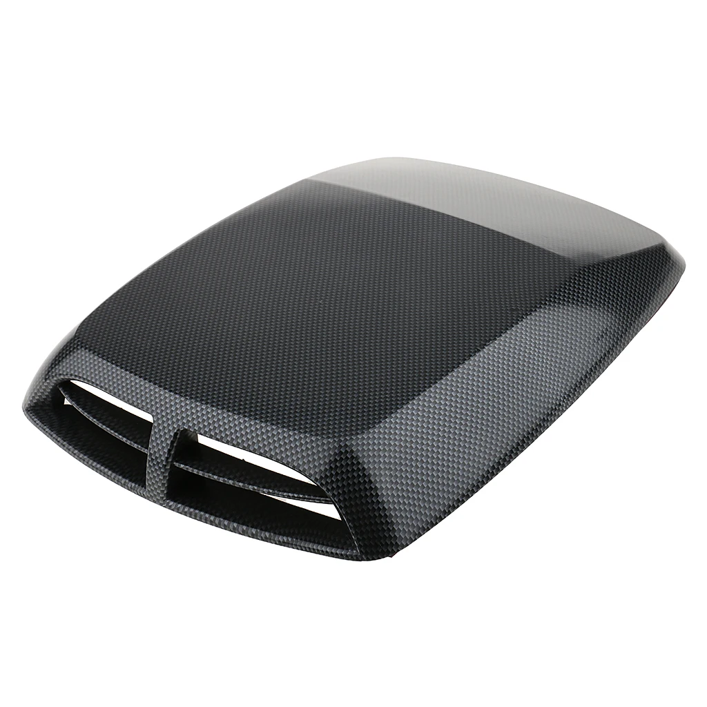 3D Simulation Car Styling Universal Decorative Air Flow Intake Scoop  Bonnet Vent Cover Hood Black ABS Plastic