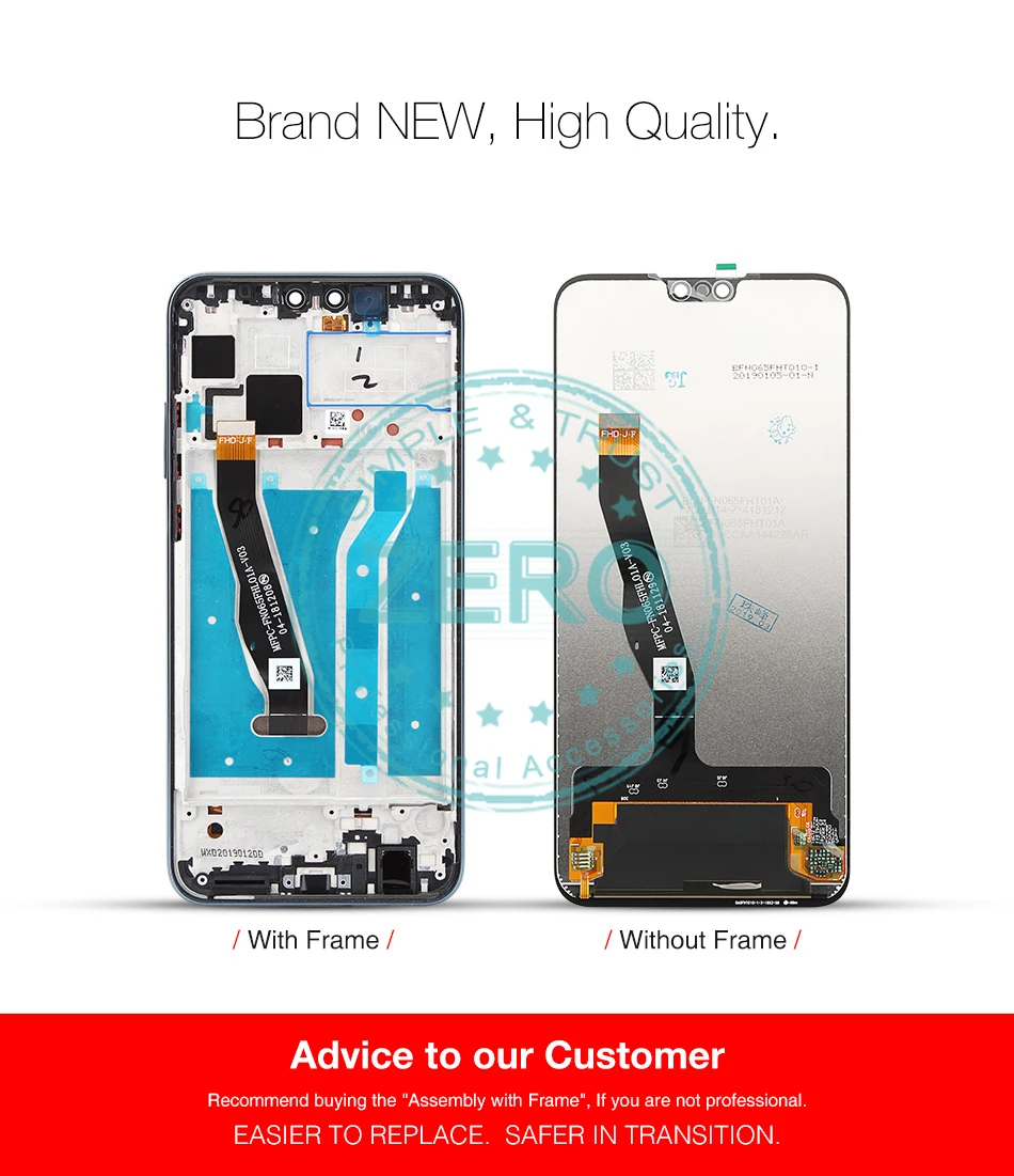 Качество AAA для huawei Y9 /Enjoy 9 Plus ЖК-дисплей Сенсорная панель Y9 ЖК-дигитайзер Запасные части протестированы