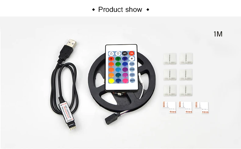 5050 SMD светодиодный светильник RGB светильник для ТВ фона PC HD tv подсветка RGB Светодиодная лента светильник 1 м 2 м 3 м для настольного стола Декор Смещенный светильник s