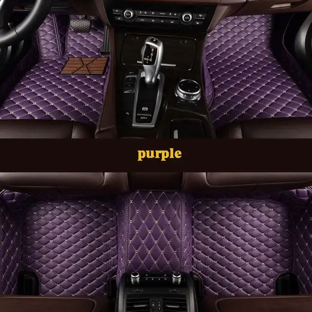 Пользовательские автомобильные коврики для 2004- A4 B6 A6 C5 B8 A6l R8 Q3 Q5 Q7 S4 Quattro A1 A2 A3 A4 A6 A8 автомобильный Стайлинг автомобиля аксессуары - Название цвета: purple