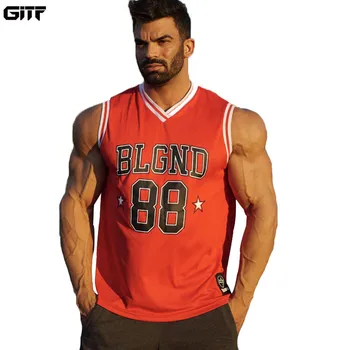 

GITF Sport basketball training Vest Men Fitness Tops Gym Sport sleeveless Workout Running men Tank Top Bodybuilding Clothing