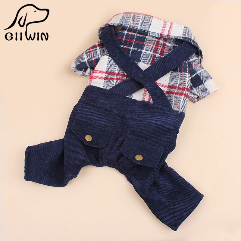 

[GIIWIN] yorkies clothes dogs pajamas jumpsuits pet products for small dog clothes winter jumpsuit dog for animal PY1002