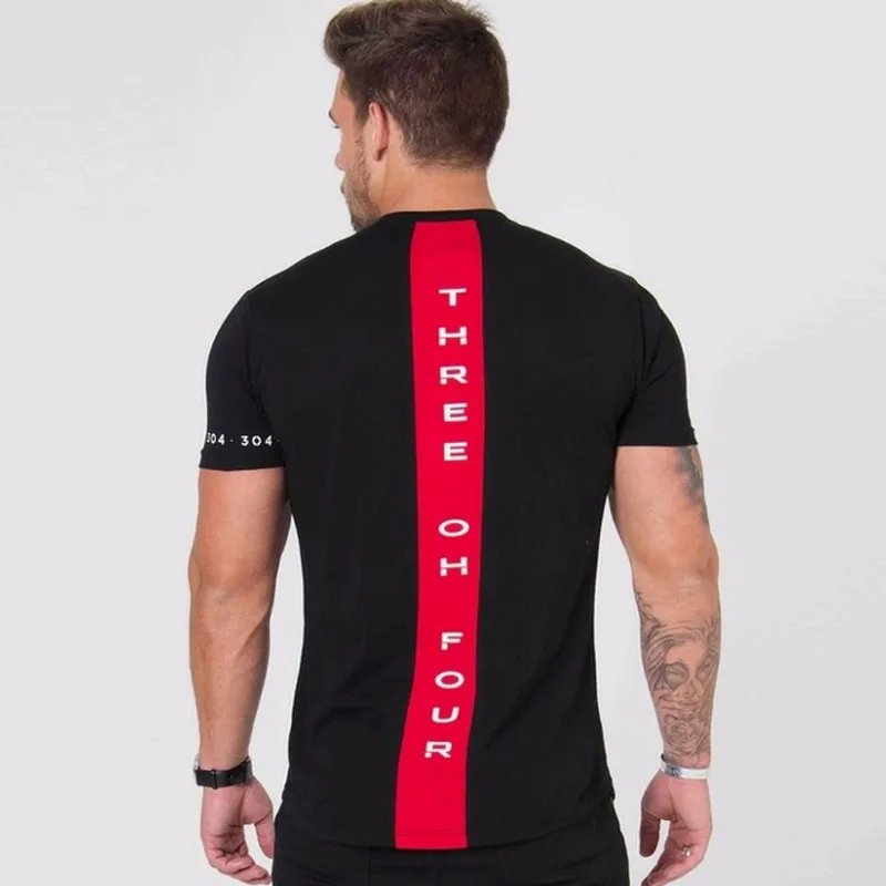 

Men Fashion t shirt 2018 NEW Spring summer Slim shirts male Tops Leisure Bodybuilding Short Sleeve Personality Tees clothing