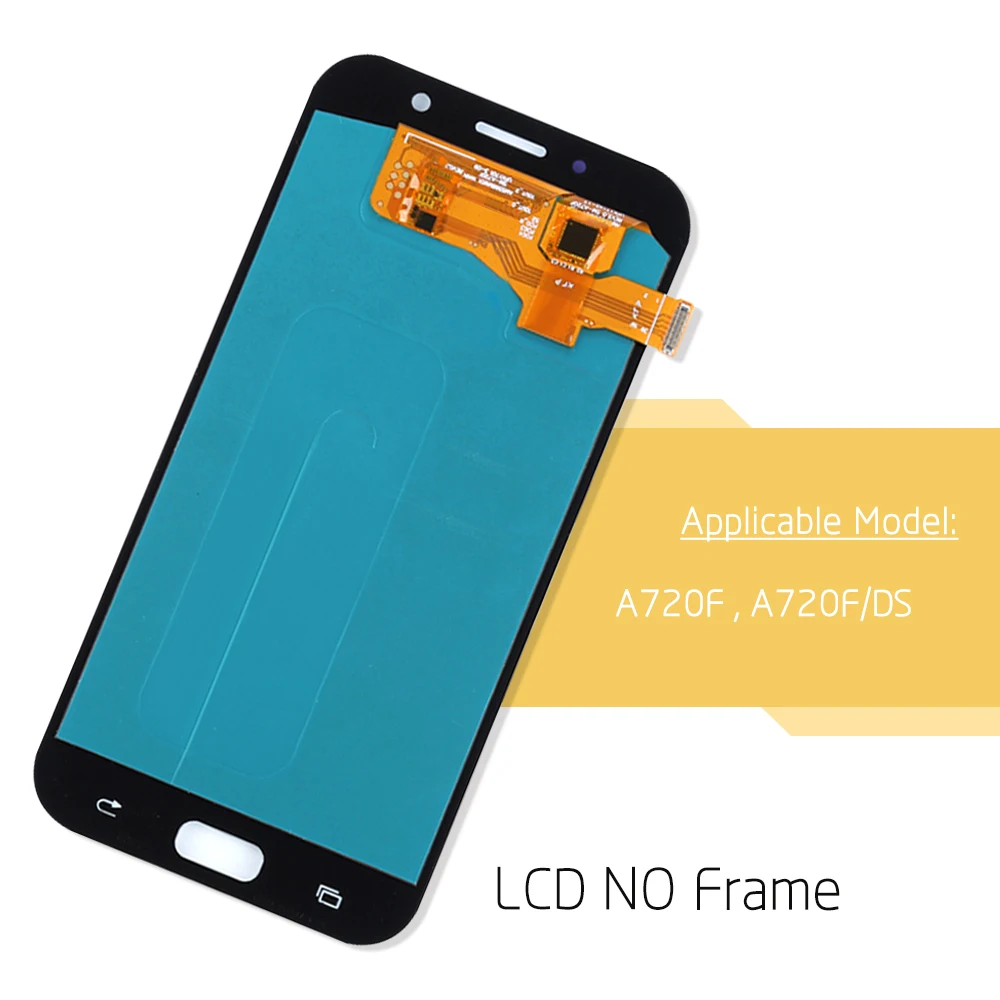 100% Super AMOLED LCD For Samsung Galaxy A7 2017 A720 A720F SM-A720F LCD Display Touch Screen Digitizer Assembly