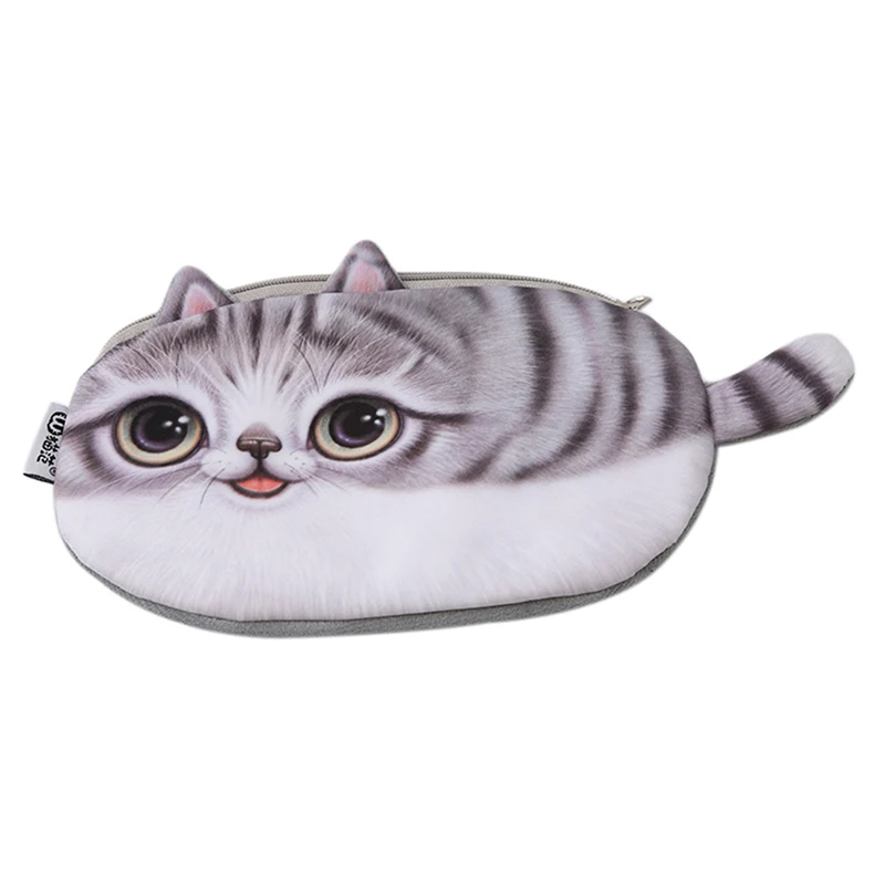 جديد الجدة القط الفانيلا التجميل حقيبة القرطاسية منظمة المدرسة قلم رصاص مربع صغير المرأة حقيبة مستحضرات تجميل