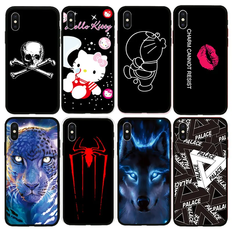

Phone Case For Apple iPhone 7Plus 7 8 8Plus X Xs Max XR 6 6s Plus 5 5s SE Animal Silicone Soft Shell Cover For iPhone Bags Funda