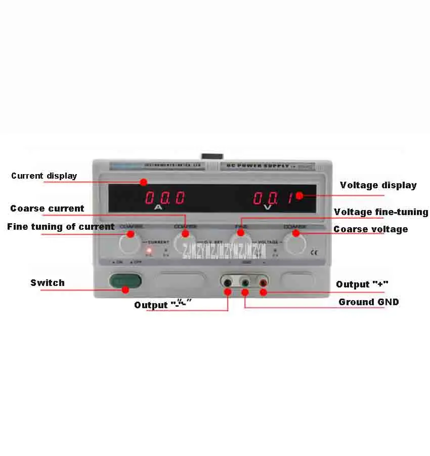 Новый 3LED цифровой дисплей LW-6030KD DC Регулируемый блок питания Регулируемый переключатель высокой мощности DC блок питания 0-60 в 0-30A