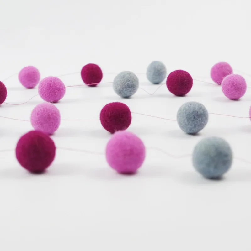 Felt balls beads 200pc/lot wool felt ball 20MM multicolors flocking