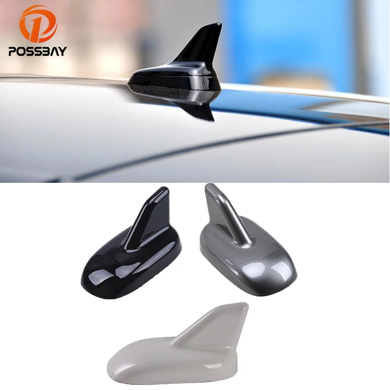 POSSBAY Car Roof Decoration Shark Fin Antenna for BMW/Honda/Toyota/Hyundai/VW/Kia Shark Aerials Mini Antennas Decorative POSSBAY Car Roof Decoration Shark Fin Antenna for BMW/Honda/Toyota/Hyundai/VW/Kia Shark Aerials Mini Antennas Decorative