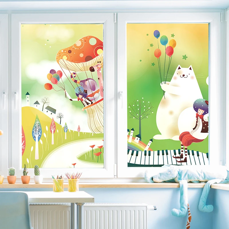 Kindergarten glass stickers decorative window stickers window stickers