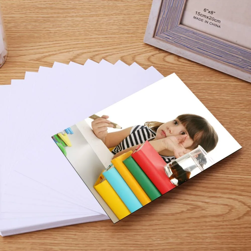 

100 Sheets Glossy Photo Papers for Photo Frame200gsm Decoration Background For Picture Frame and Album
