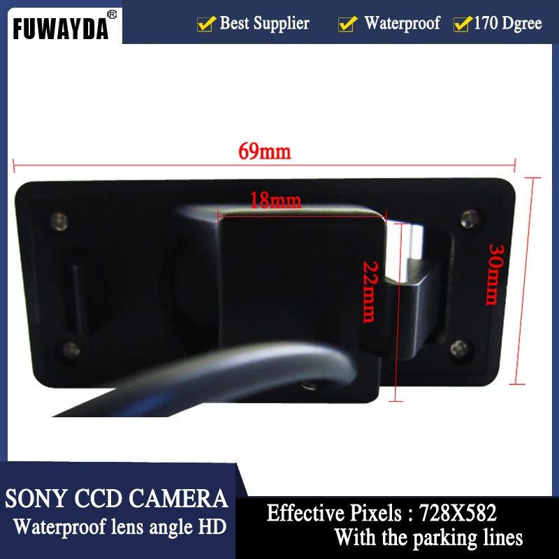 FUWAYDA видео авто парковка 4," Складная монитор+ светодиодный Ночное видение SONY CCD автомобиль Camerafor TOYOTA Land Cruiser200 LC200 REIZ2009