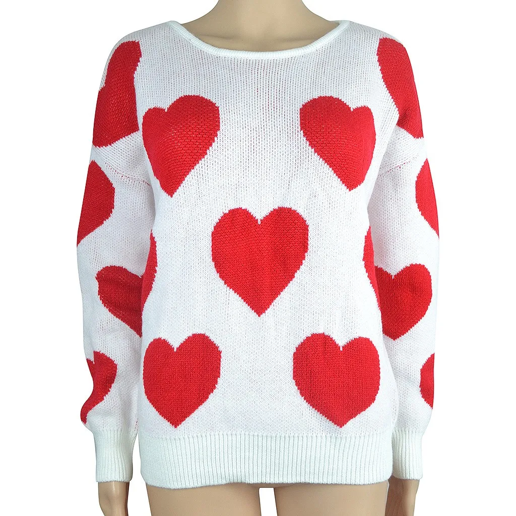 SAGACE, высококачественный Повседневный Женский пуловер, свитер в форме сердца с круглым вырезом, вязаный свитер, женский кардиган, пуловер, топы, блуза