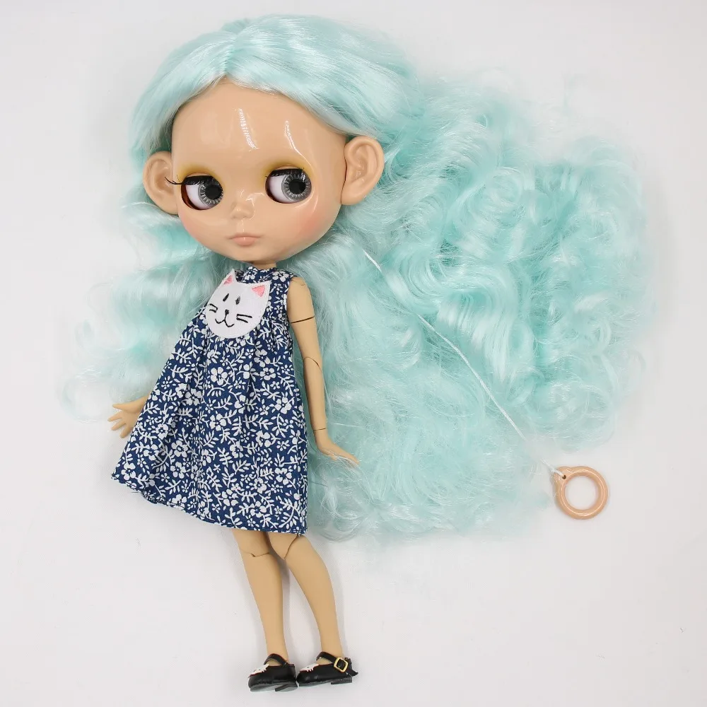 Кукла ICY DBS Blyth 1/6 bjd шарнирная кукла для тела из кожи загара бледно голубые волосы