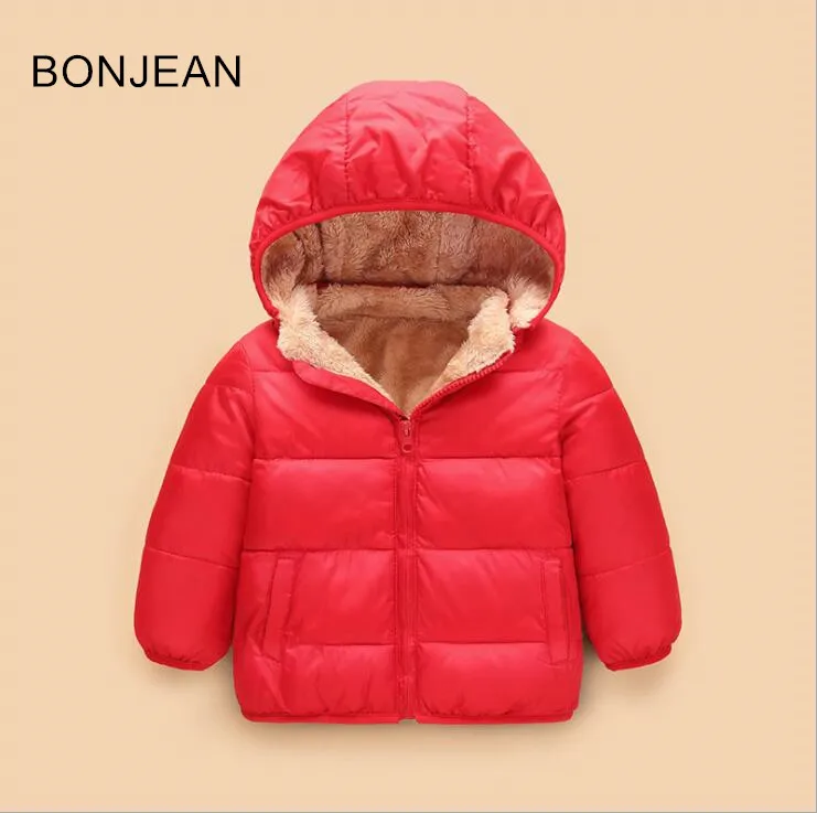 Free Shipping 2018 new baby winter thick padded cotton coat children's cotton jacket  boys and girls lambswool cotton jacket