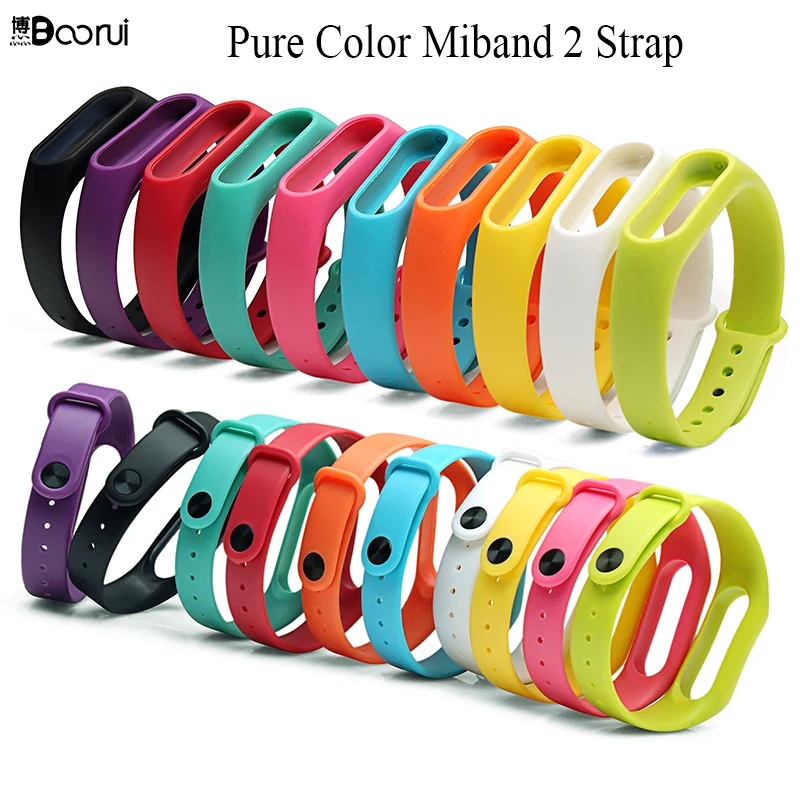 

Pure Silicone Colorful Miband 2 Strap Mi 2 Smartband Accessories Replacement Wrist srap for xiaomi mi 2 band With PE Package