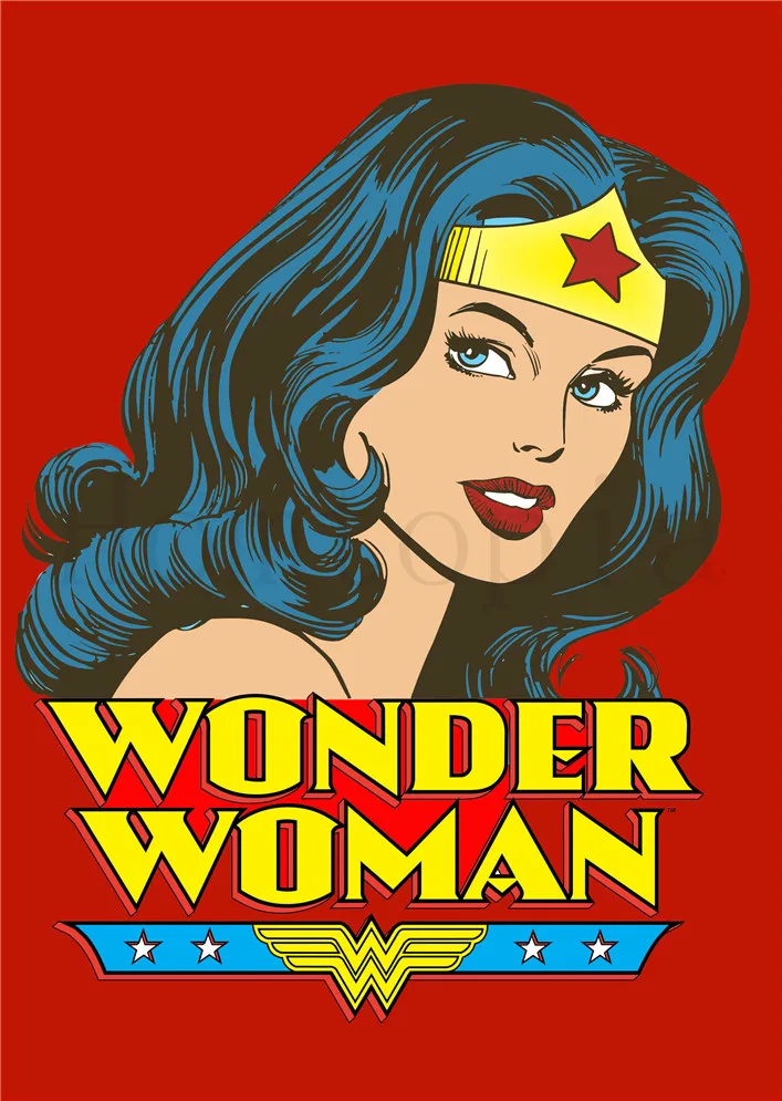 Wonder Woman плакаты наклейки на стену Высокое качество украшения дома белая бумага с покрытием принты домашнего искусства бренд