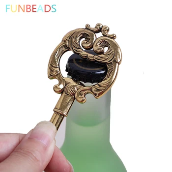 

100pcs/lot High Quality Retro Key Bottle Opener Wedding Favor Beer Opener Trinket Guest Gift Keychain Opener KP023