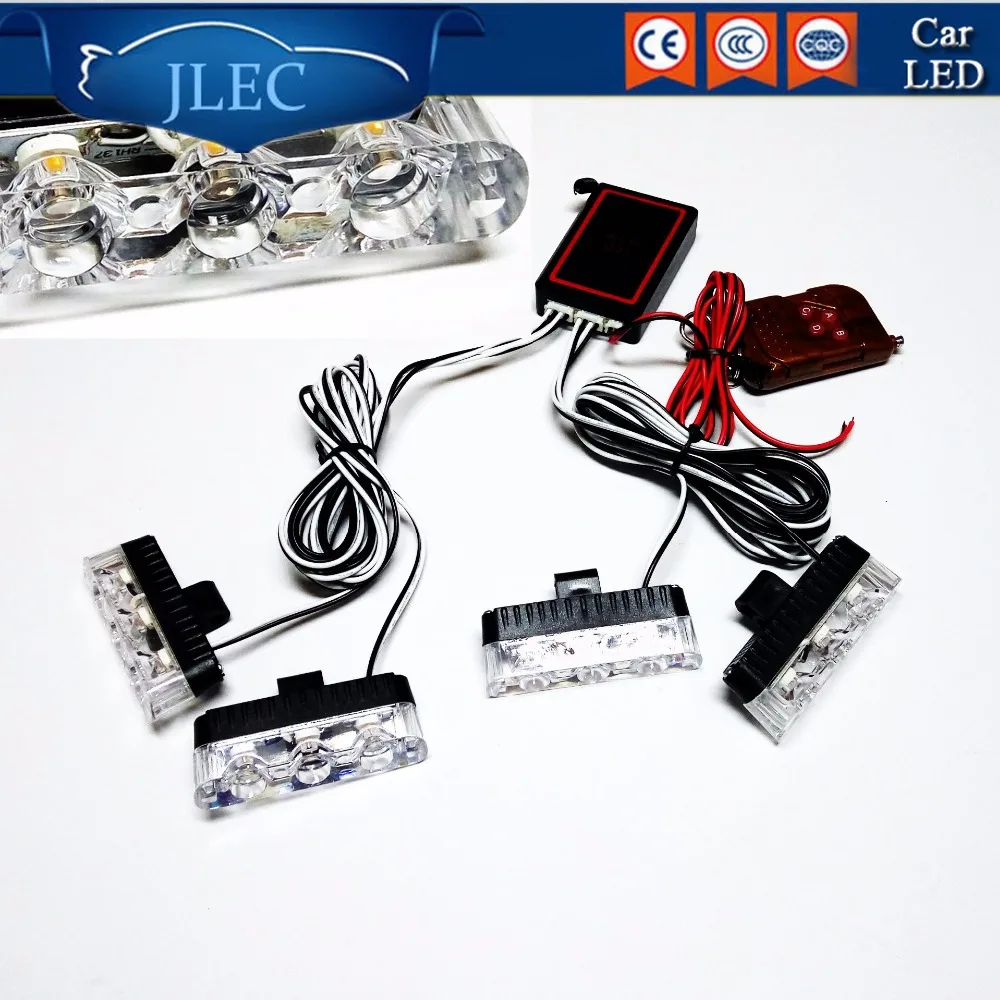 Car styling 12LED 12V 12W Strobe Lightbars with Remote Control