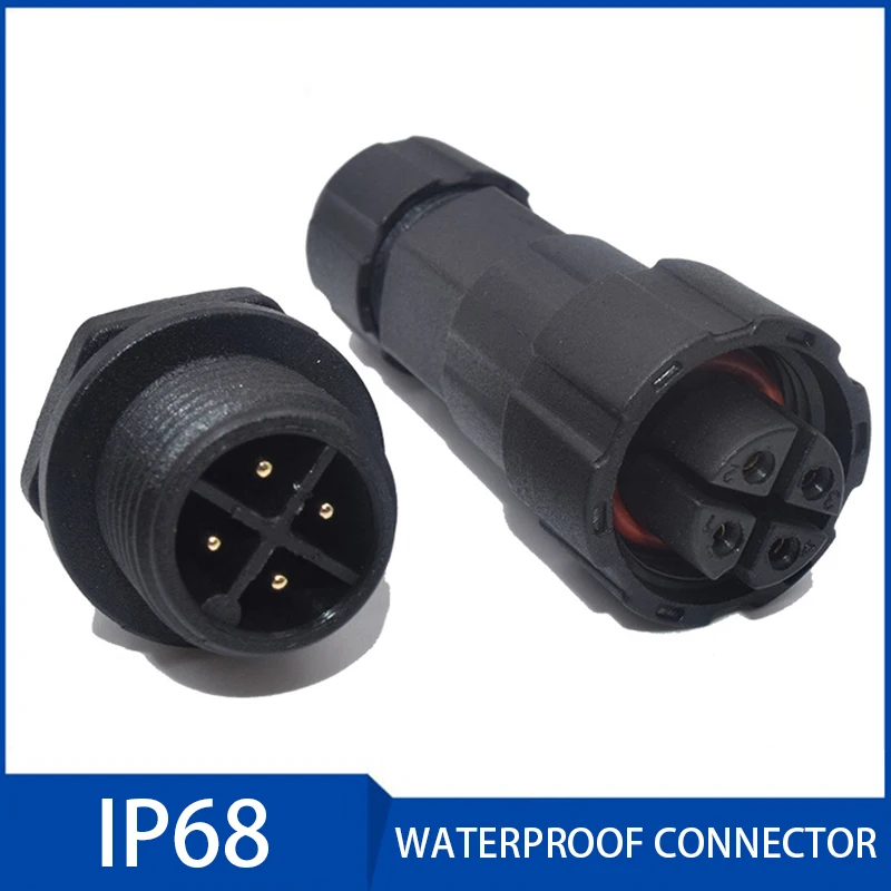 

1pc IP68 Waterproof Connector Aviation Plug Socket 2/3/4/5/6/7/8/9/10/11/12 Pin Industrial Electrical Connectors for Outdoor Use