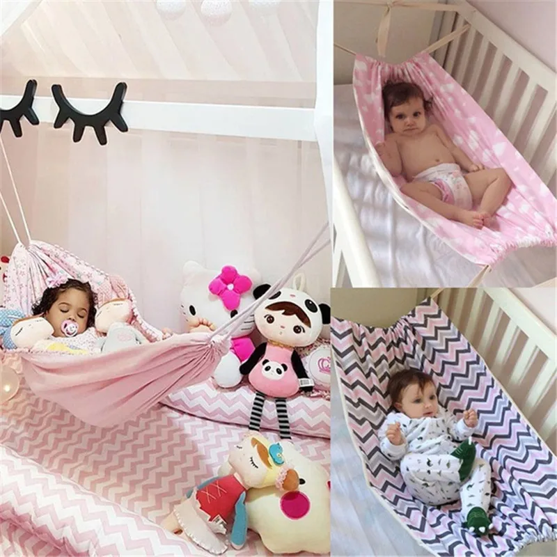 

Portable Comfortable Bed Kit Pastoral Style Baby Blanket Cozy Warm New Baby Infant Hammock Home Outdoor Detachable Hanging Bed