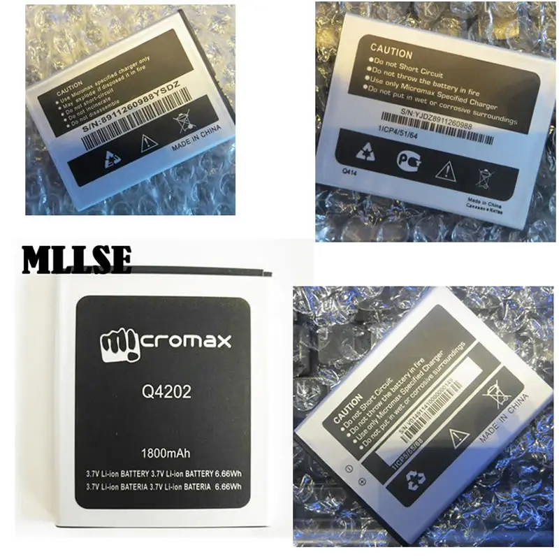 MLLSE D320 Q414 A94 A82 Q4202 батарея для Micromax батареи мобильного телефона+ код отслеживания