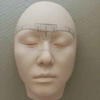 

5000pcs New arrival Disposable Eyebrow Stencil Shaper Ruler Measure Tool Makeup Eyebrow Ruler Tattoo Measurement Rulers Sticker