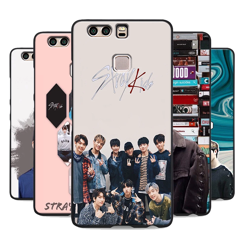 

jeongin minho stray kids jisung changbin phone case for huawei p8 p9 p10 lite p20 pro mate 10 lite soft Silicone black cover