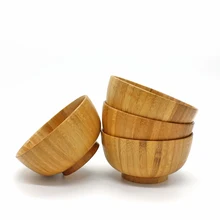 bamboo Candy Walnut Round bowl Dish bowl handmade Salad Bowl Brown Natural Wood Serving child Popular Kitchen utensils no paint