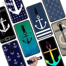 Nautical Anchor Black Soft Case for Oneplus 7 Pro 7 6T 6 Silicone TPU Phone Cases Cover Coque Shell