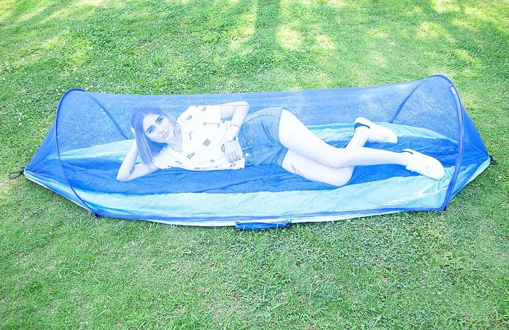  Automatic unfolding hammock ultralight parachute hammock hunting mosquito net double lifting outdoo