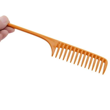 

1PC Retro DIY Haar Brede Tanden Kammen Professionele Tip Staart Kam Voor Salon Kapper Sectie Haar Borstel Kappers Gereedschap