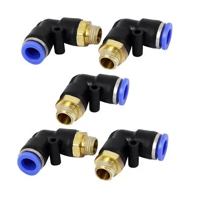 

PL10-02 Industry Tube Pipe Elbow Push In Connecting Quick Fitting 5pcs