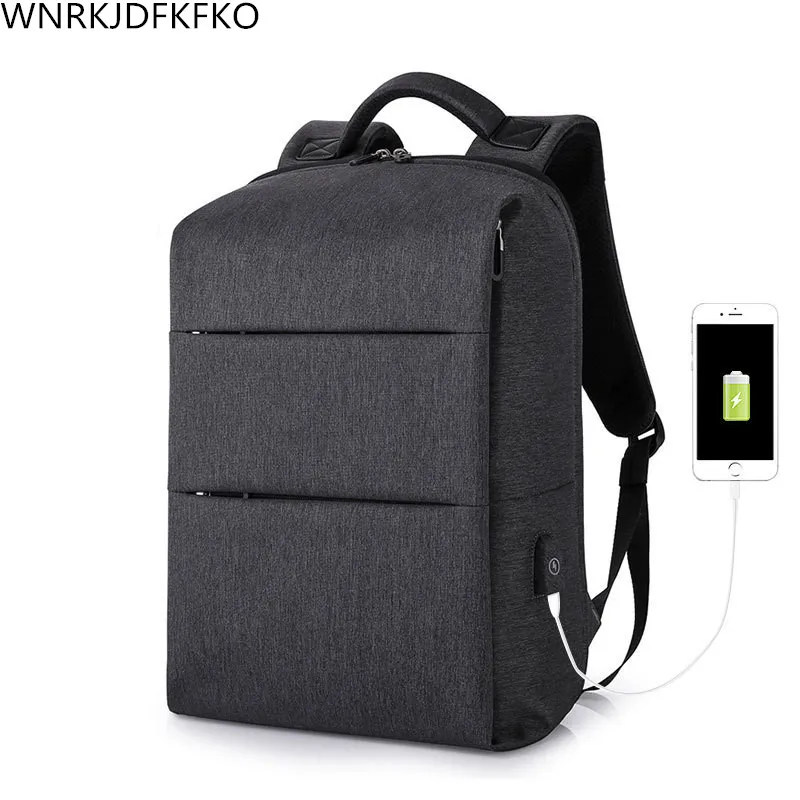

Men Backpack 15.6 inch Laptop Backpack Large Capacity Student School Bag Anti-Theft USB Headset Dual Interface Backpack