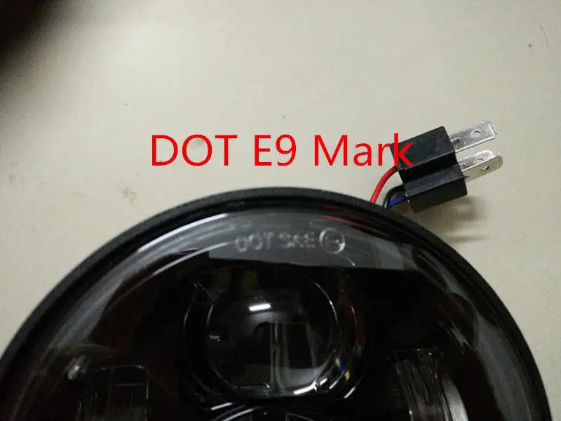 4.65 inch black LED Headlight Twin Dual Projector for Harley Dyna Fat Bob FXDF 08-16 White