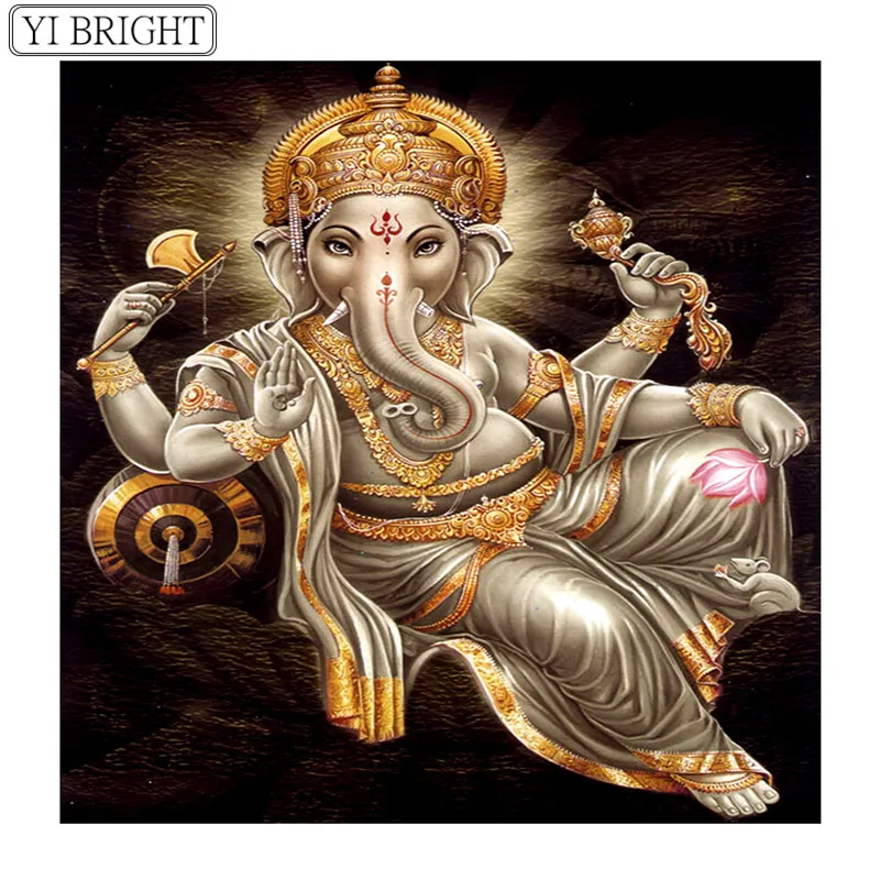 

5D Diamond Embroidery Buddha Picture of Rhinestones DIY Resin Diamond Mosaic Ganesha Pattern Needlework Handicraft XY1
