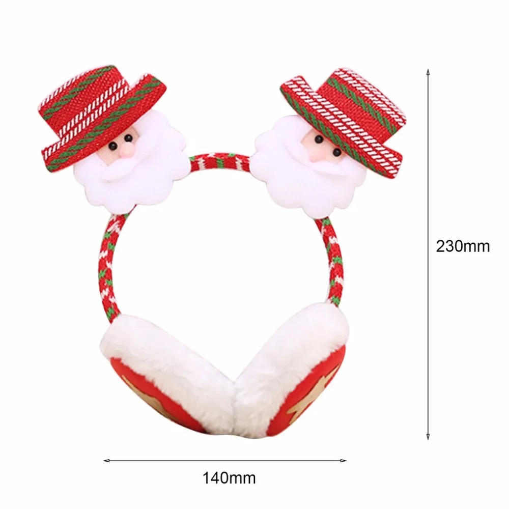 Зимняя Рождественская повязка на голову, наушники, Санта-Клаус, снеговик, олень, медведь, головной убор, вечерние теплые наушники, рождественские подарки, наушники