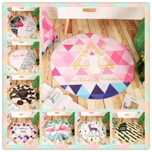 160 см мультфильм животных Круглый Tapete для гостиной, спальни домашний декоративный ковер Дети Мягкий игровой коврик чай Настольный коврик