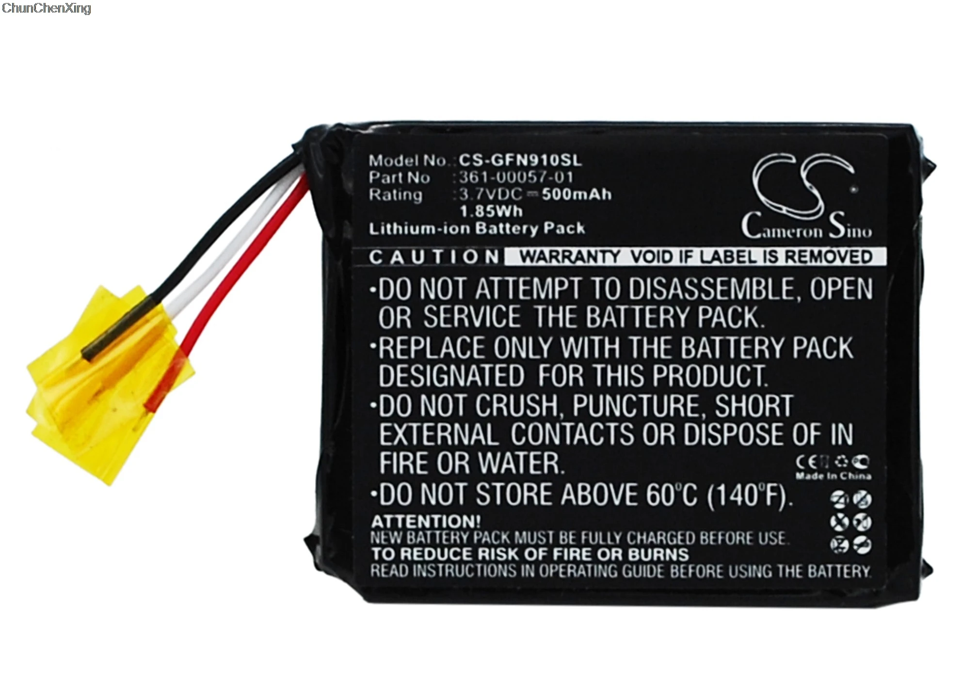 

Cameron Sino 500mAh Battery 361-00057-00, 361-00057-01 for Garmin forerunner 910XT